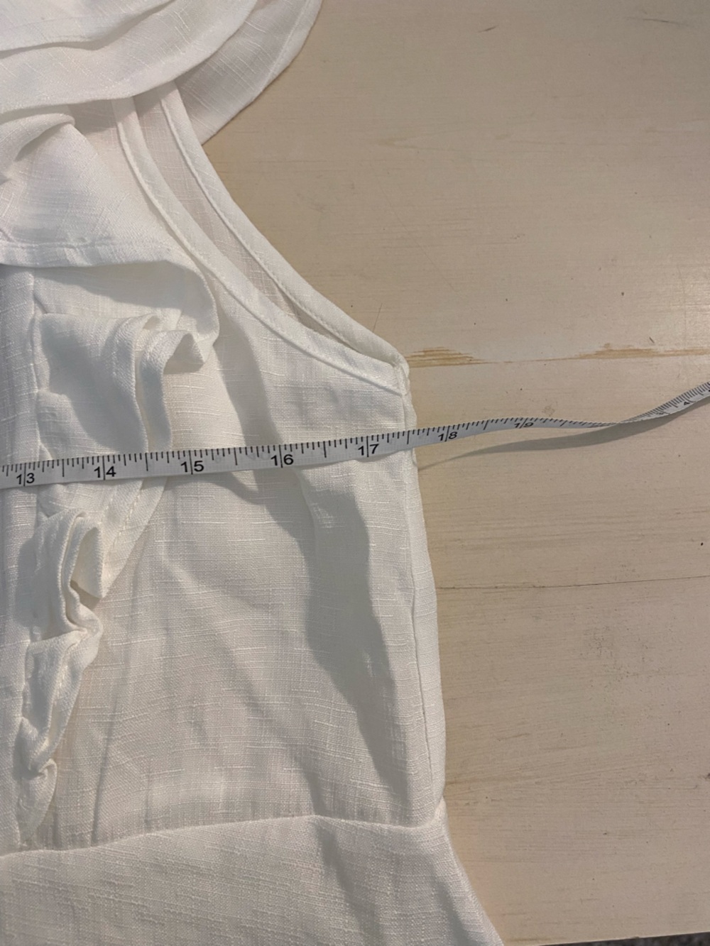 NWT Savanna White Ruffle Sleeve Peplum Top - Picture 5 of 7